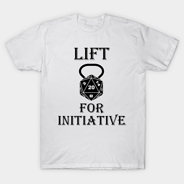 Kettlebell D20 Lift For Initiative T-Shirt by IORS